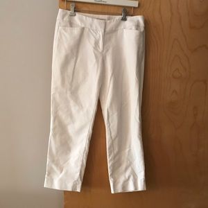 Ann Taylor Loft white capris - never worn